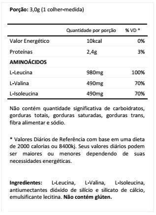 Tabela BCAA Powder (300g) Black Line Optimum Nutrition